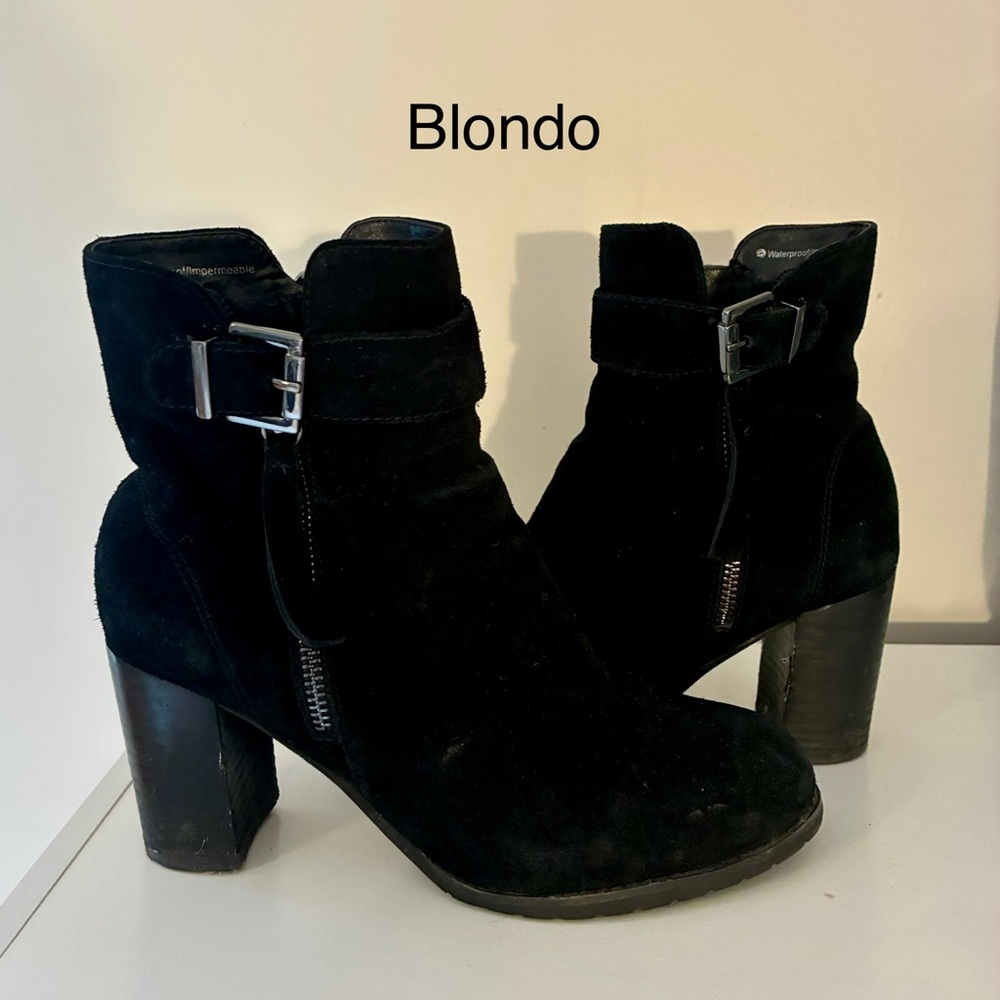 220 BLONDO Women's Black Heeled Boots